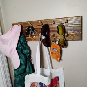 Reclaimed rustic, key, hat, glasses, and jacket rack hanger