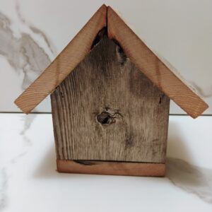 Rustic handmade house for decoration or birdhouse