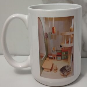 Baby Chicks in Dollhouse Photo Coffee Mug